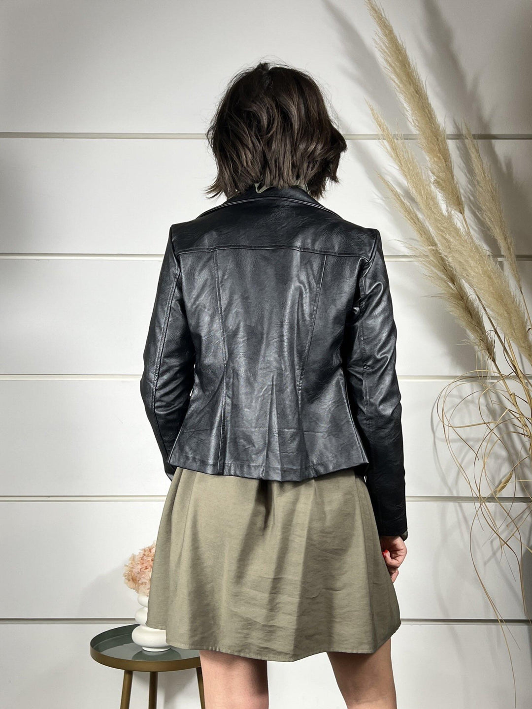 CHIODO IN ECOPELLE NERO 4158NERO SUSY MIX
