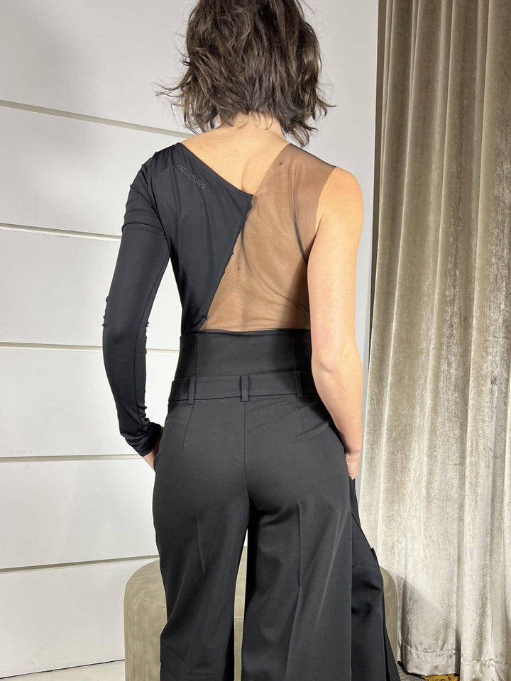 BODY NERO MONOSPALLA CON APLLICAZIONE STRASS 2M4504J338J4R0 PATRIZIA PEPE PREVIEW