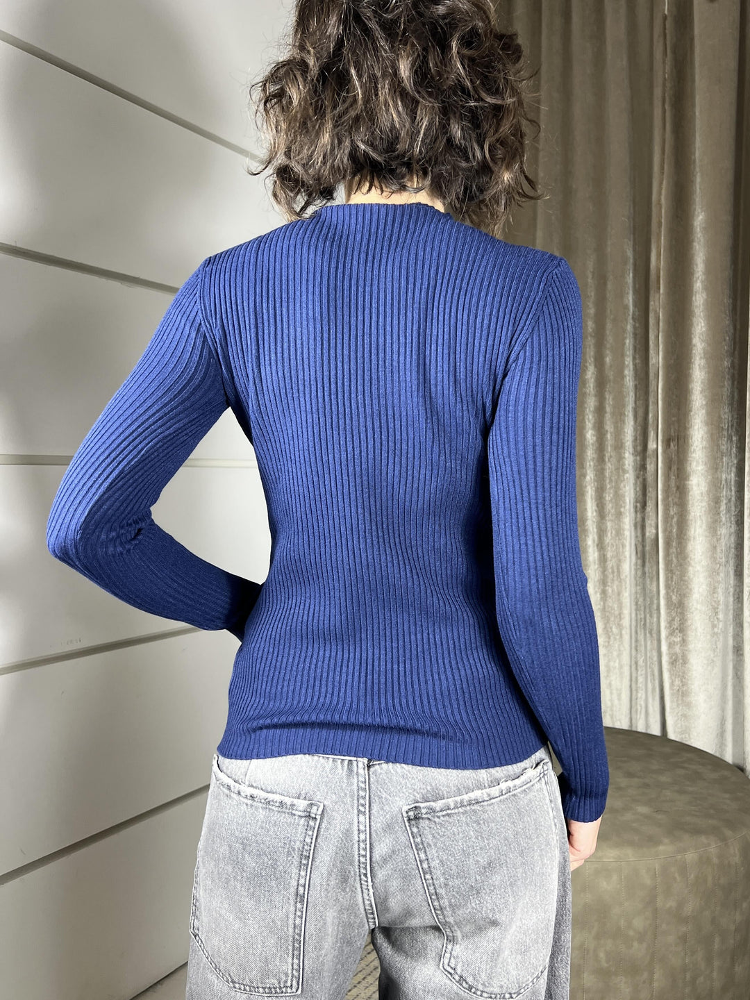 lupetto costina basico blu 250902BLU SUSY MIX