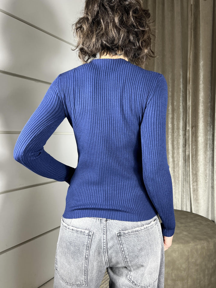 lupetto costina basico blu 250902BLU SUSY MIX