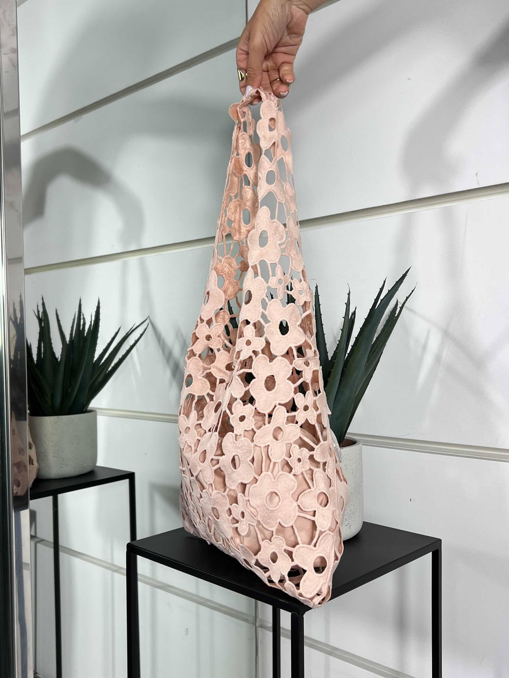 borsa a spalla pink con fiori FF27386PINK FEMME CAFE SELECTION