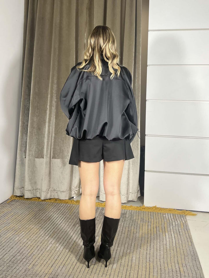 bomber vicolo nero in raso TAB0512NERO VICOLO