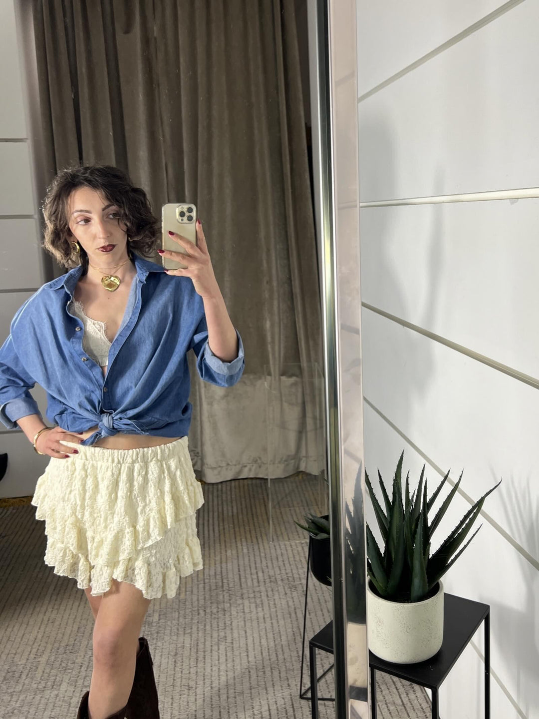 camicia in denim CNO-Q240DENIM BLU HAVE ONE
