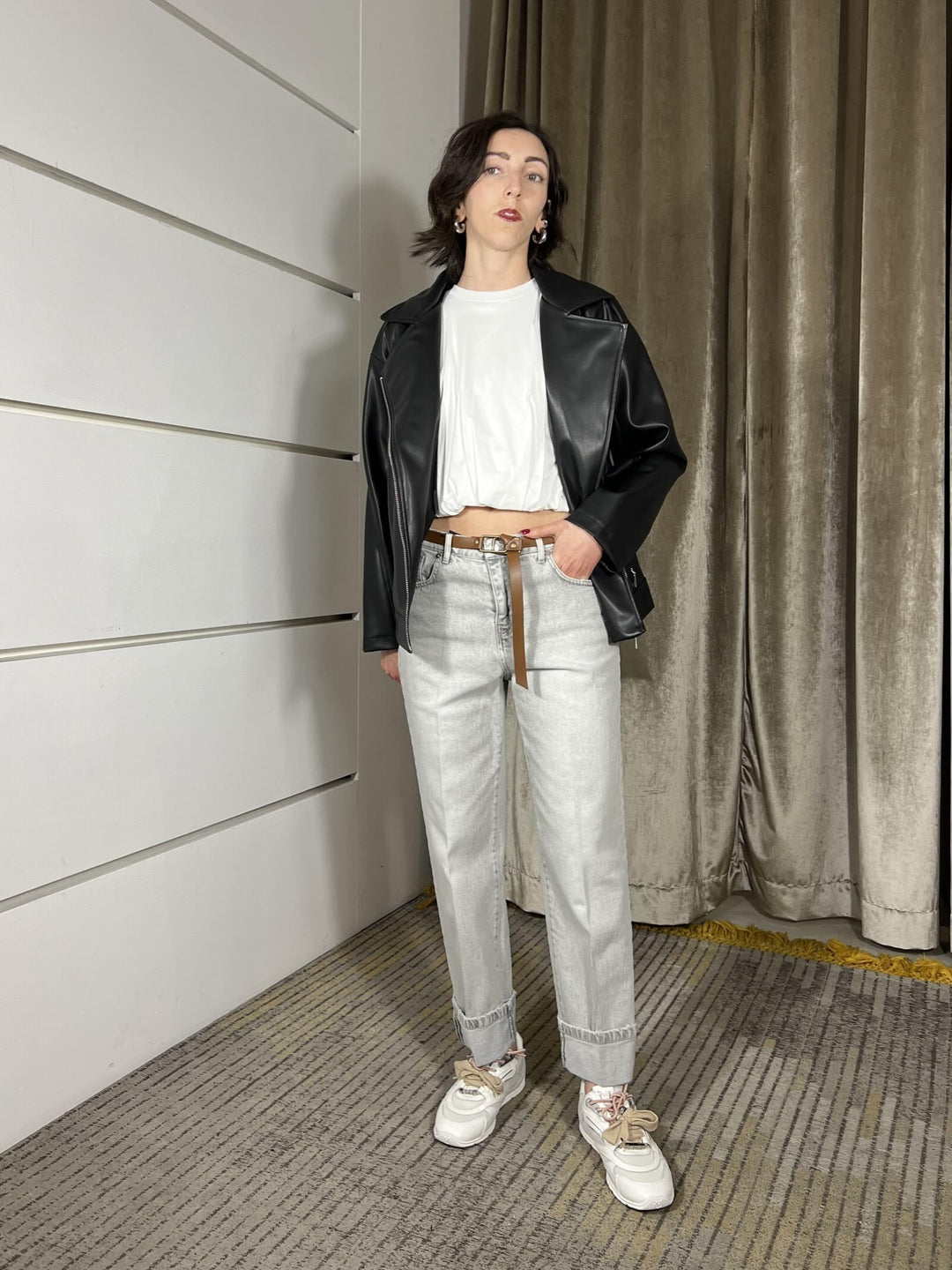 jeans mandy con cintura elasticizzato grigio PLS-Q040GRIGIO HAVE ONE