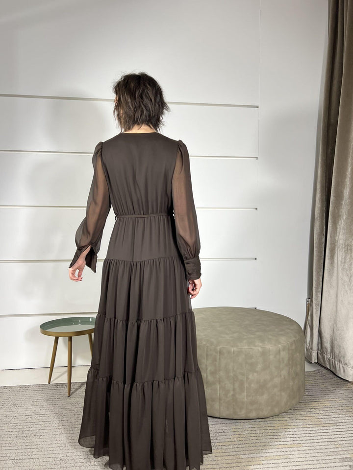 abito lungo scollo a v moro S01E0093MORO PHILIA LOFT