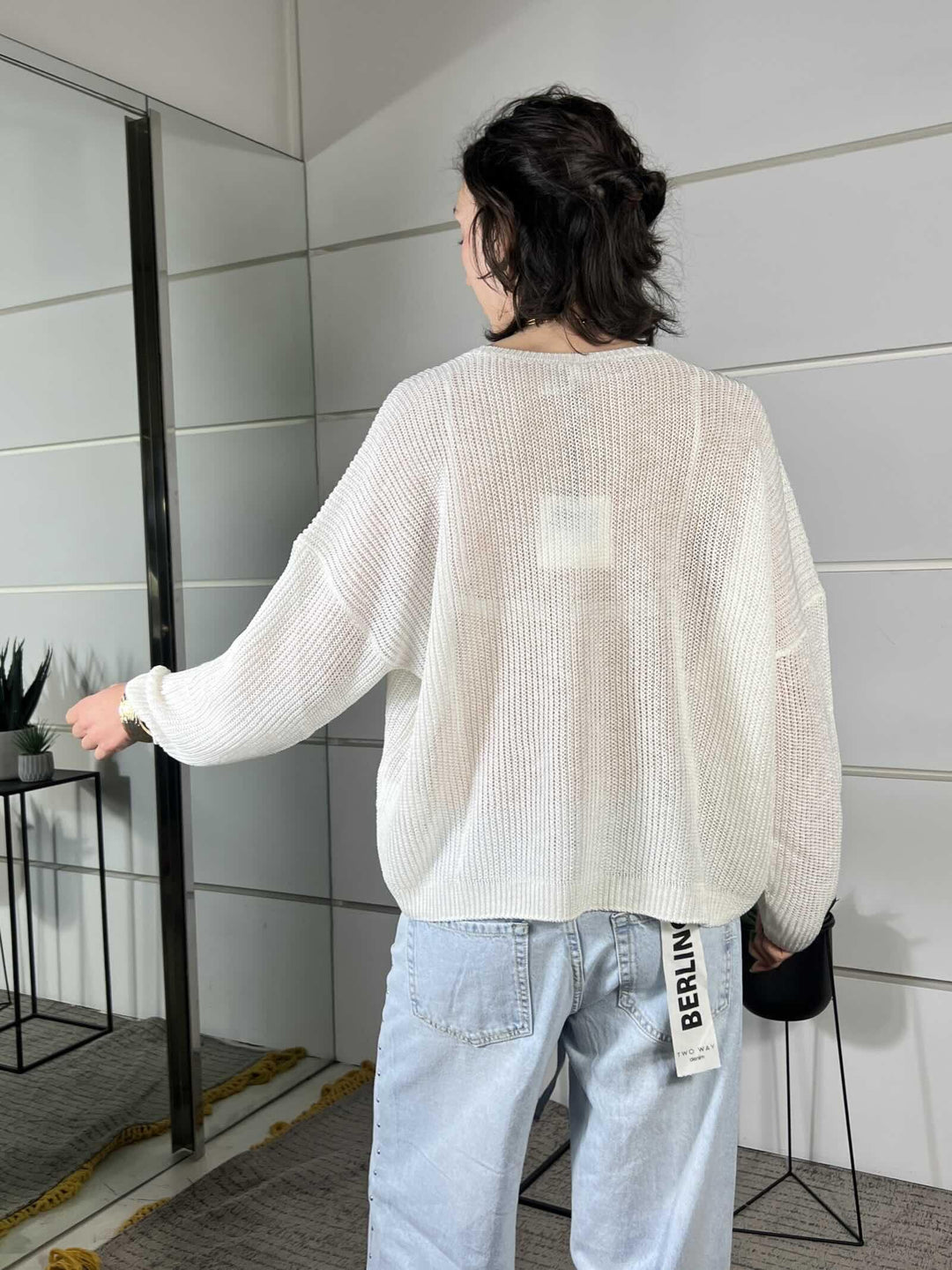 maglia panna girocollo manica lunga XL25267PANNA TENSIONE IN