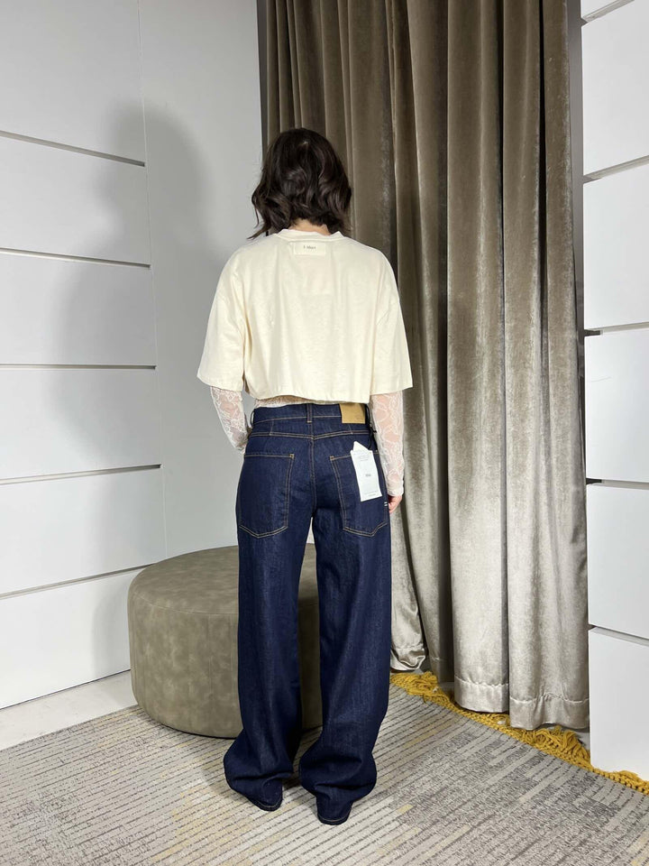 JEANS MIA DENIM SCURO CON IMPUNTURE A CONTRASTO DF5161DENIM SCURO VICOLO