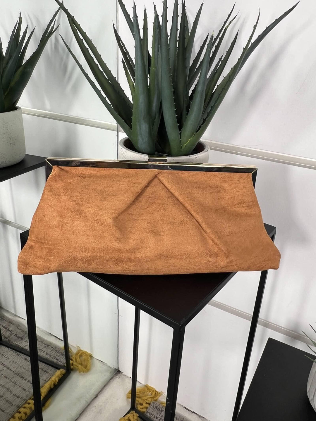 borsa a clutch scamosciata khaki con tracolla FF27497KHAKI FEMME CAFE SELECTION