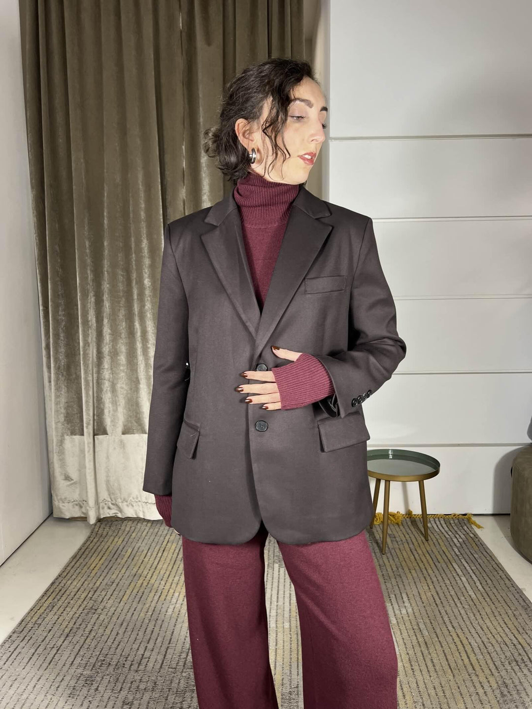 giacca doppia abbottonatura over moro TF2062MORO VICOLO