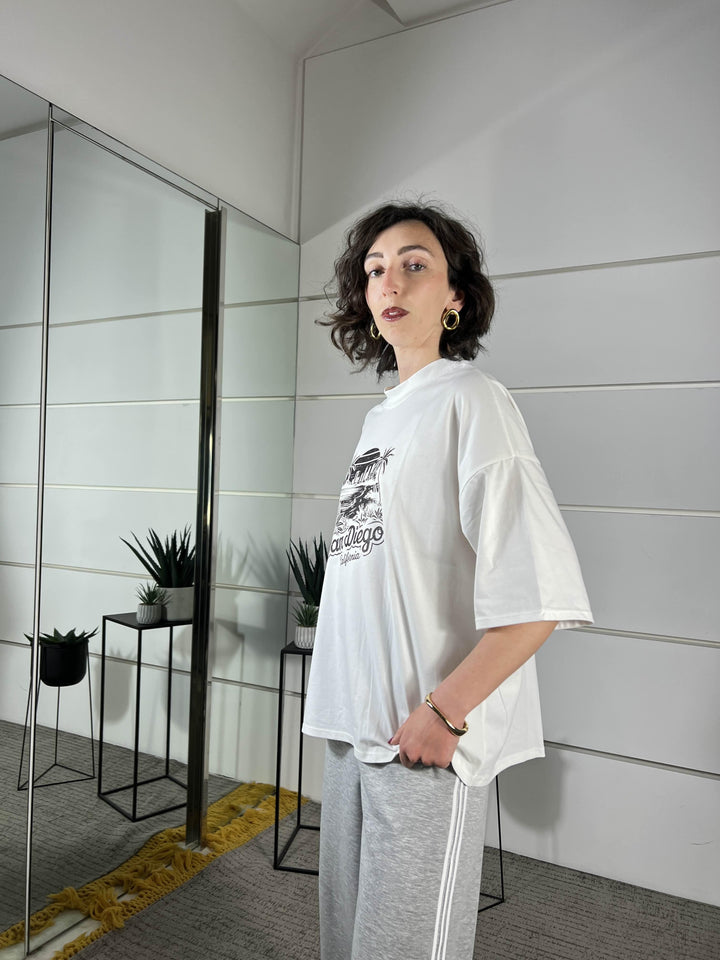 t-shirt san diego 243MBIANCO SUSY MIX