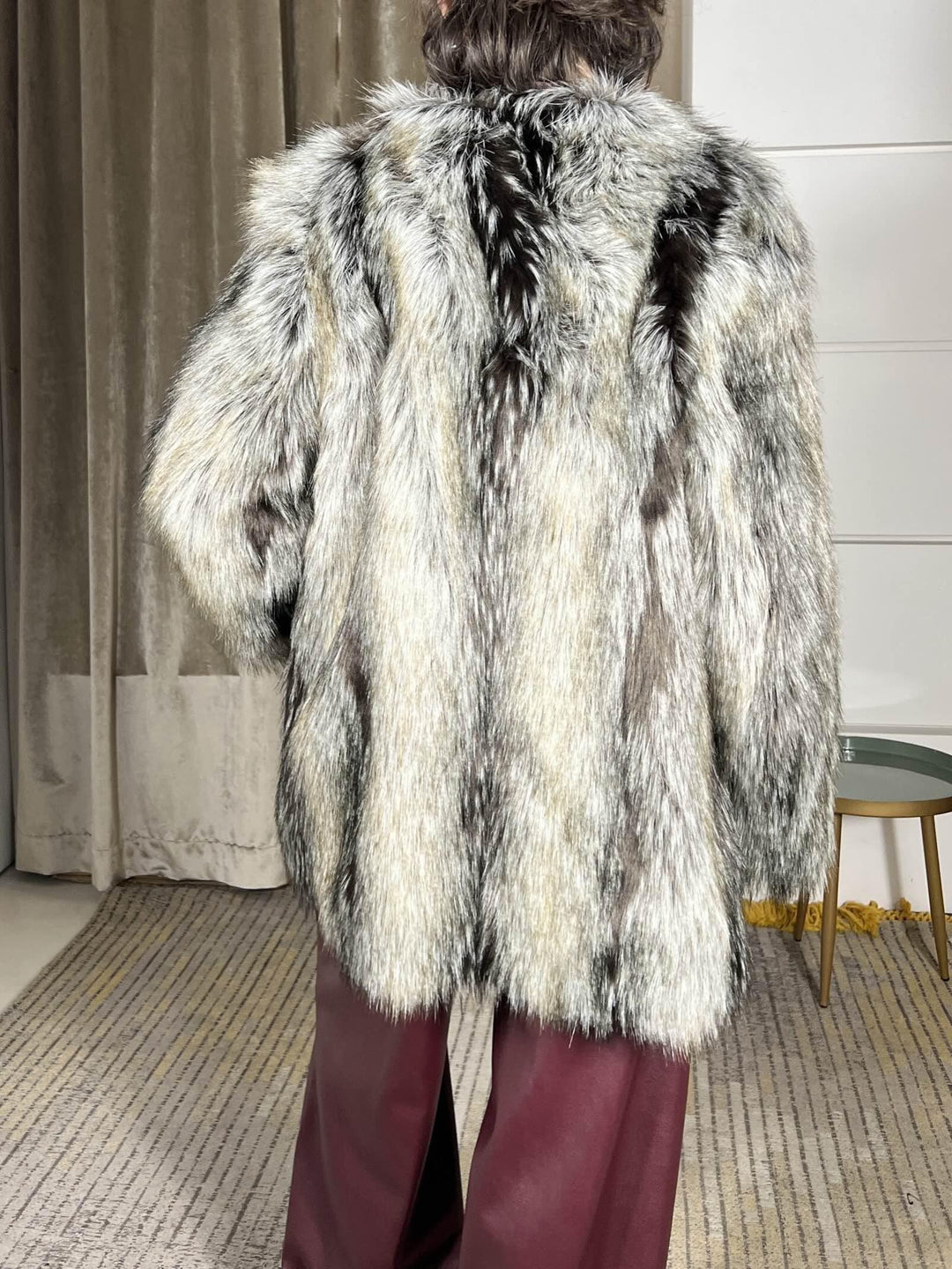 ecopeliccia over  pelo lungo tipo volpe argentat KCT-P018UNICA HAVE ONE