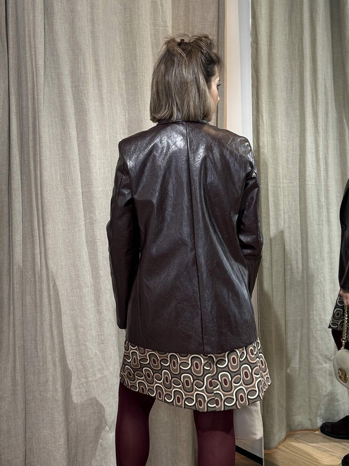 BLAZER  BORDEAUX DRITTO IN ECOPELLE NEWMUST001 iBLUES 1