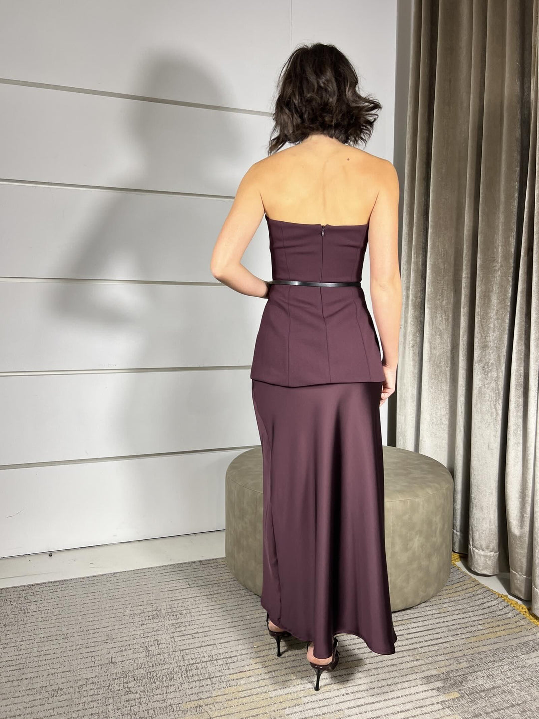 COMPLETO TOP E GONNA SATIN PRUGNA AFTLKHG1480 IMPERIAL