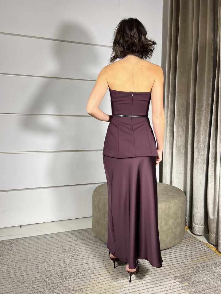 COMPLETO TOP E GONNA SATIN PRUGNA AFTLKHG1480 IMPERIAL