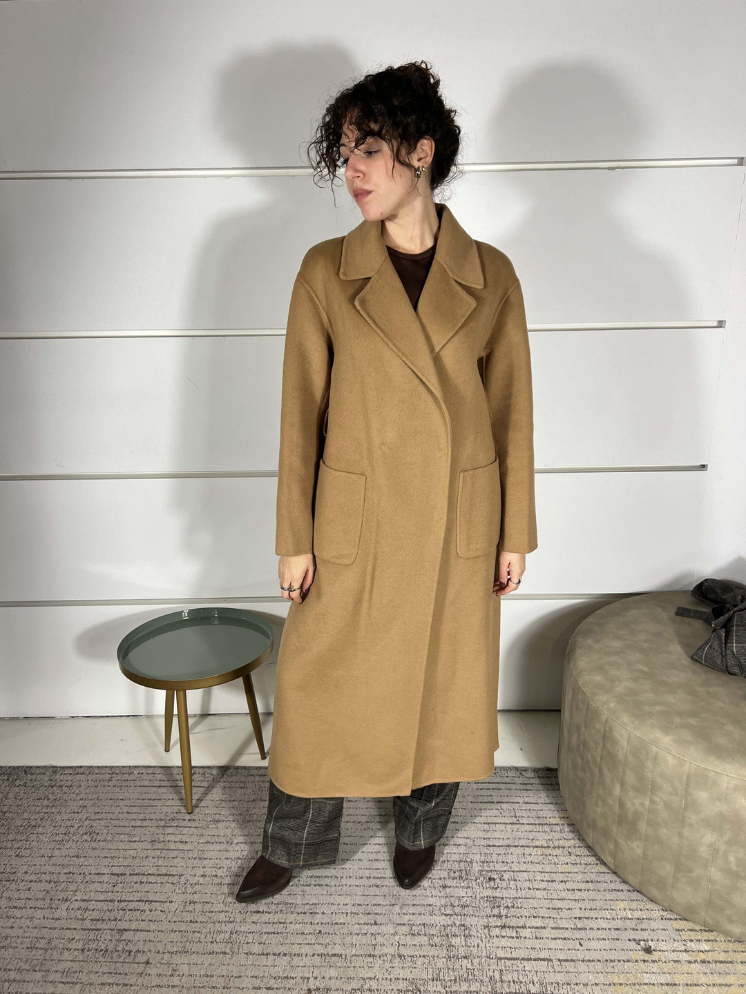 CAPPOTTO DOUBLE IN MISTO LANA COLORE CAMMELLO K110WUMD643AMBRA MANILA GRACE