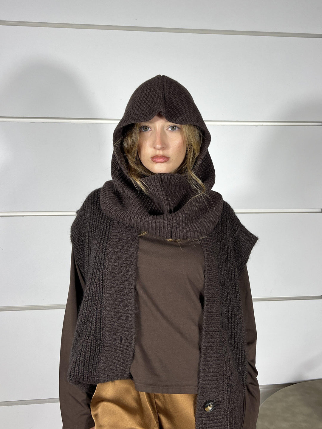 balaclava moro in  misto lana 55061FMORO VICOLO