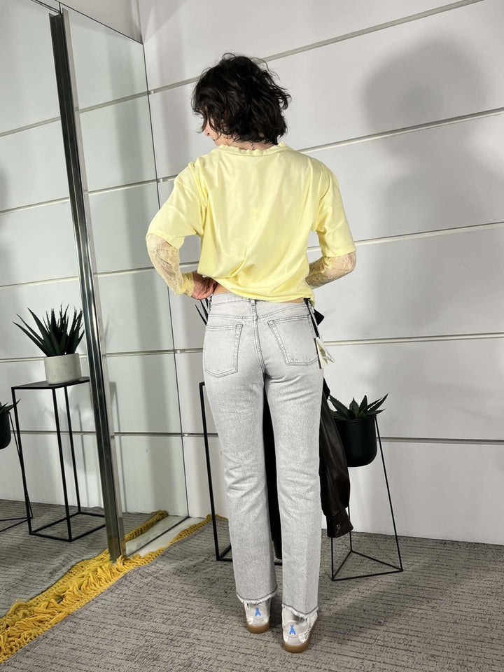 jeans grigio chiaro modello bella DAB5020DENIM GRIGIO VICOLO