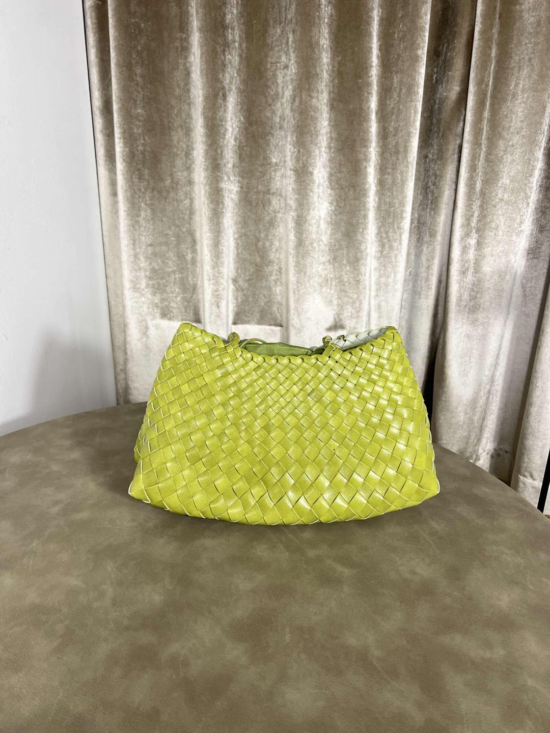 borsa a intreccio in ecopelle green 58226GREEN FEMME CAFE SELECTION