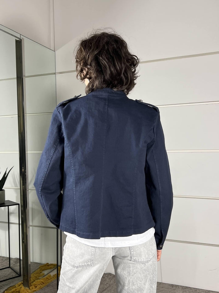 giacca military in cotone blu 2023194BLU SUSY MIX