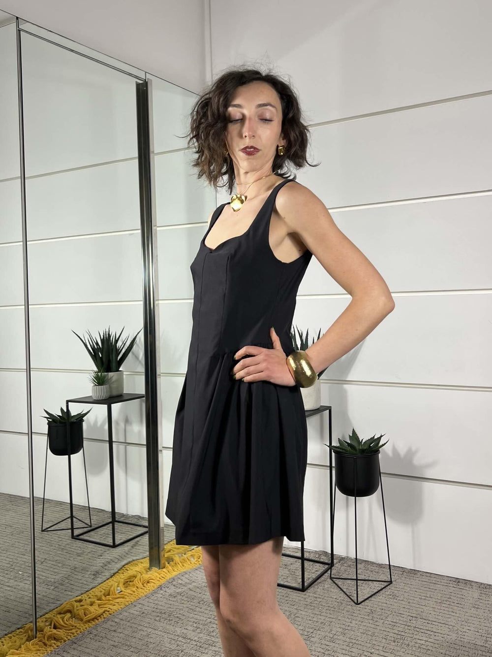 abito corto nero TAB2053NERO 99 VICOLO