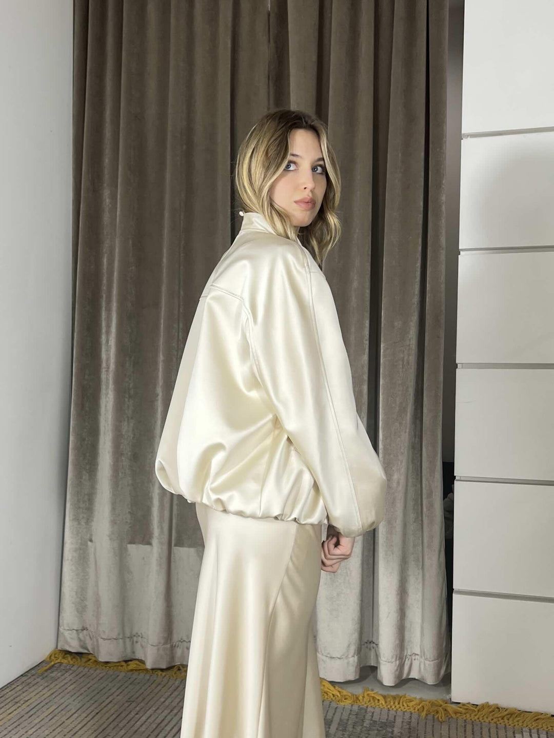 bomber vicolo burro  in raso TAB0512BURRO VICOLO