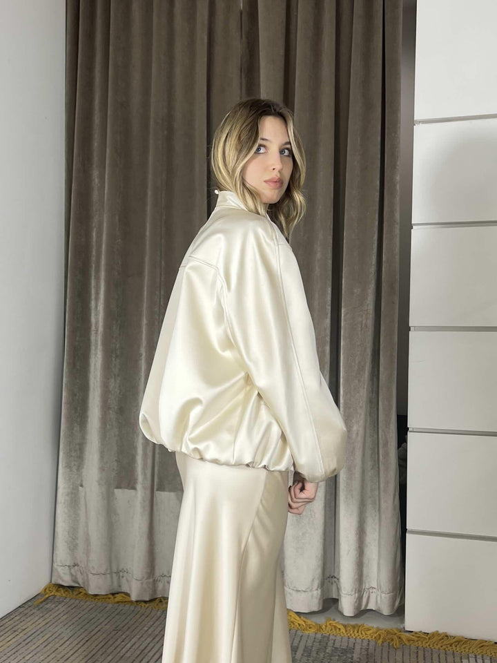 bomber vicolo burro  in raso TAB0512BURRO VICOLO