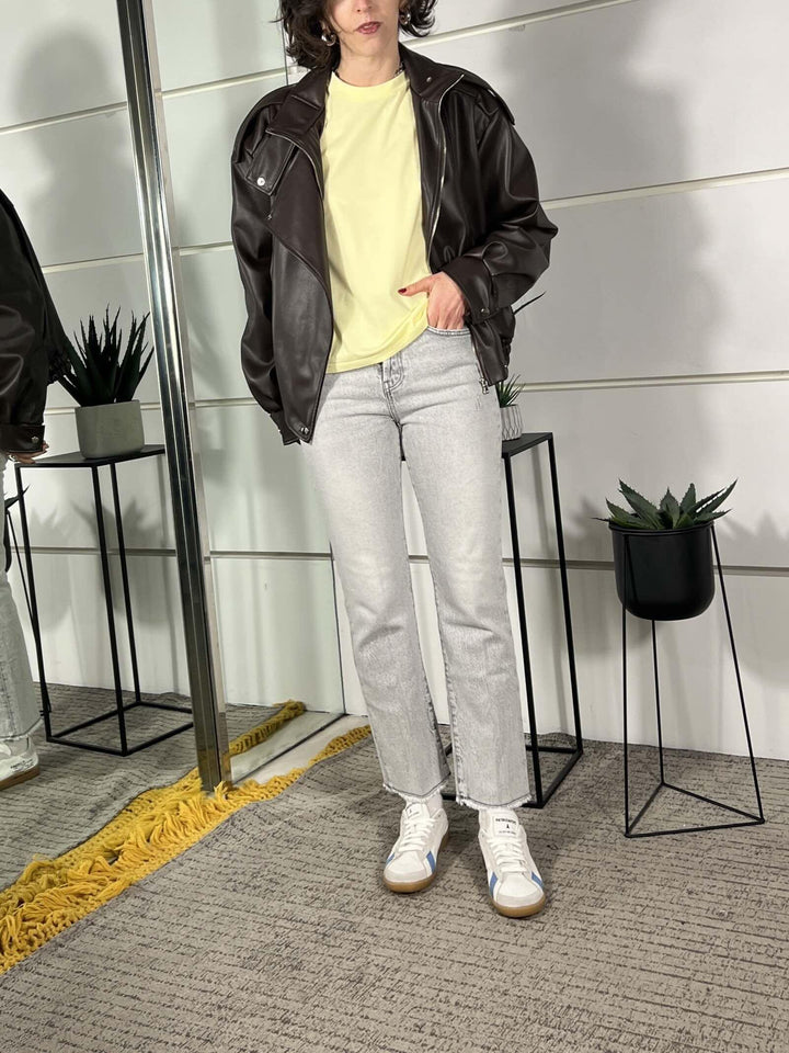 jeans grigio chiaro modello bella DAB5020DENIM GRIGIO VICOLO