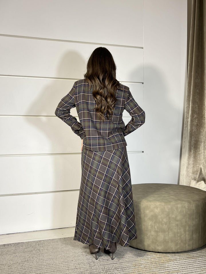 gonna lunga check viola 26G1373VIOLA TENSIONE IN