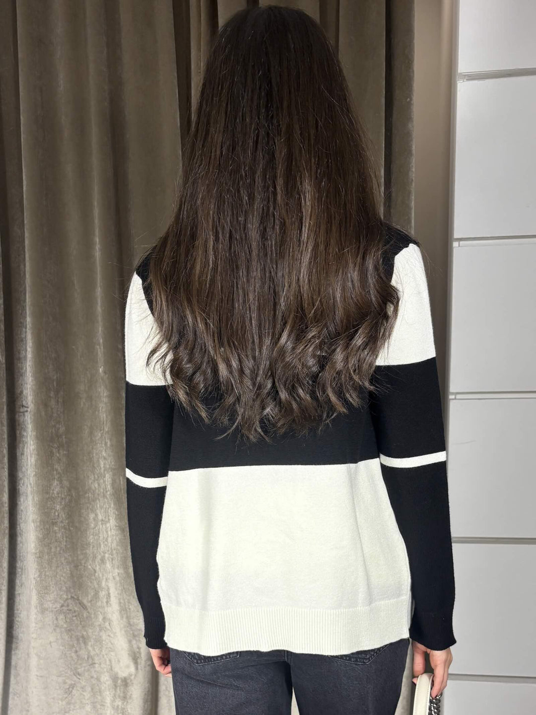 cardigan aperto in viscosa elasticizzata,a righe a contrasto di colore.51%vi 31%pl 18%pa CABB5110 CARLA G. MAGLIE