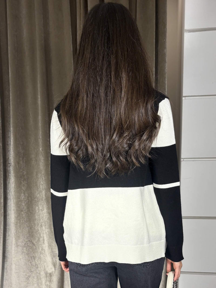 cardigan aperto in viscosa elasticizzata,a righe a contrasto di colore.51%vi 31%pl 18%pa CABB5110 CARLA G. MAGLIE