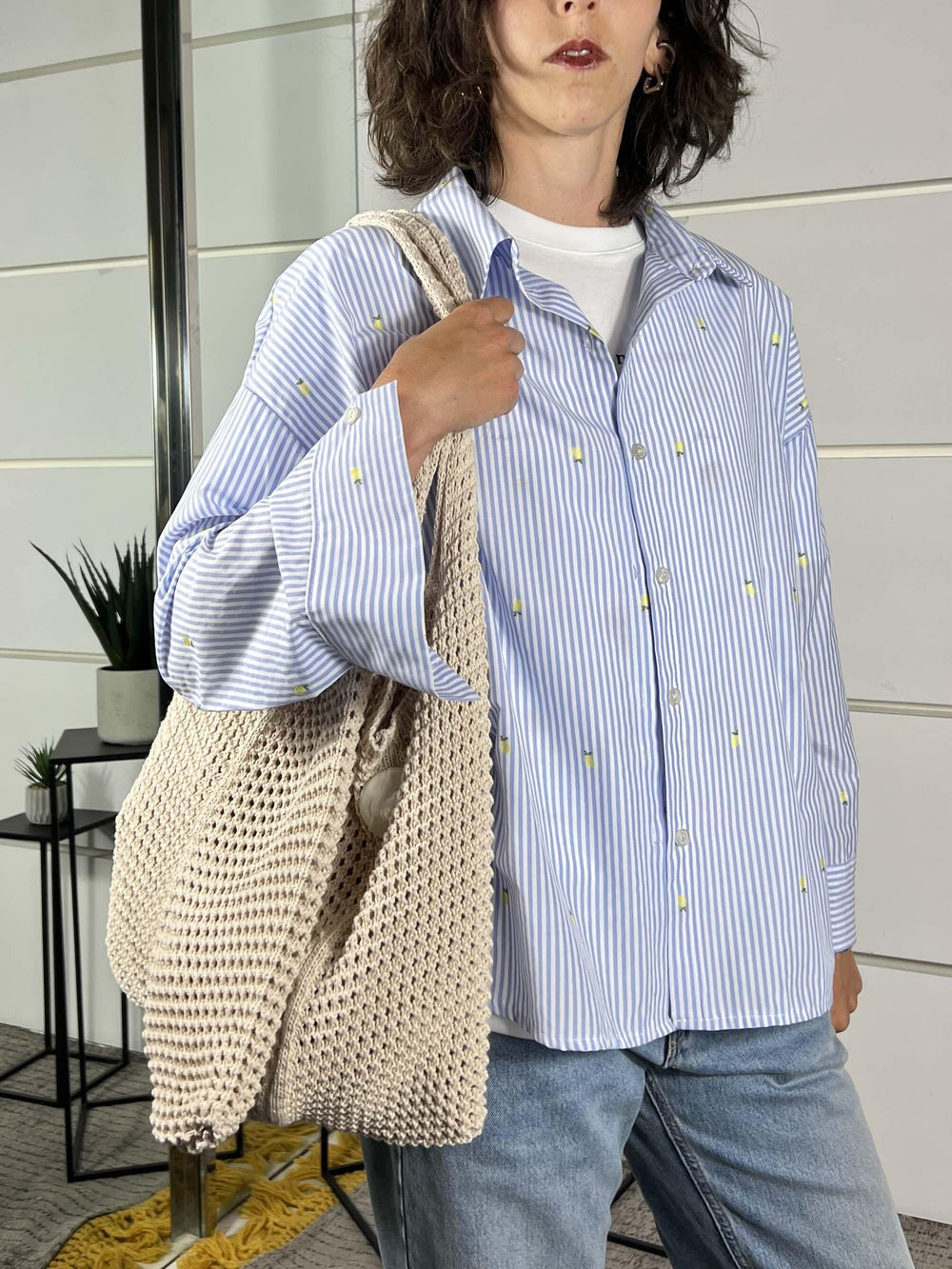 borsa shopper a rete corda 10108CORDA FEMME CAFE SELECTION