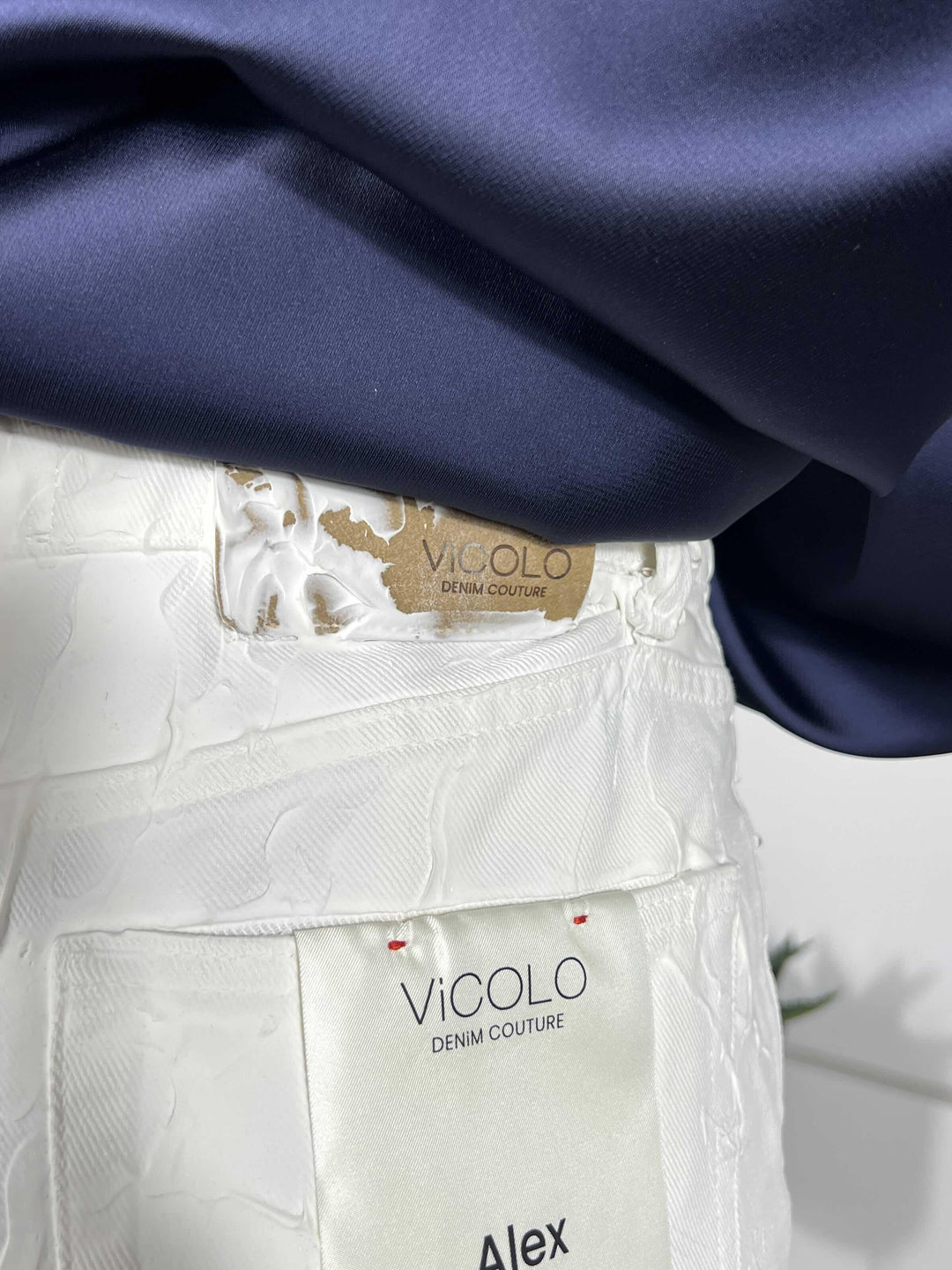 jeans alex effetto smaltato bianco vita media bassa straight DAB5101DENIM BIANCO VICOLO