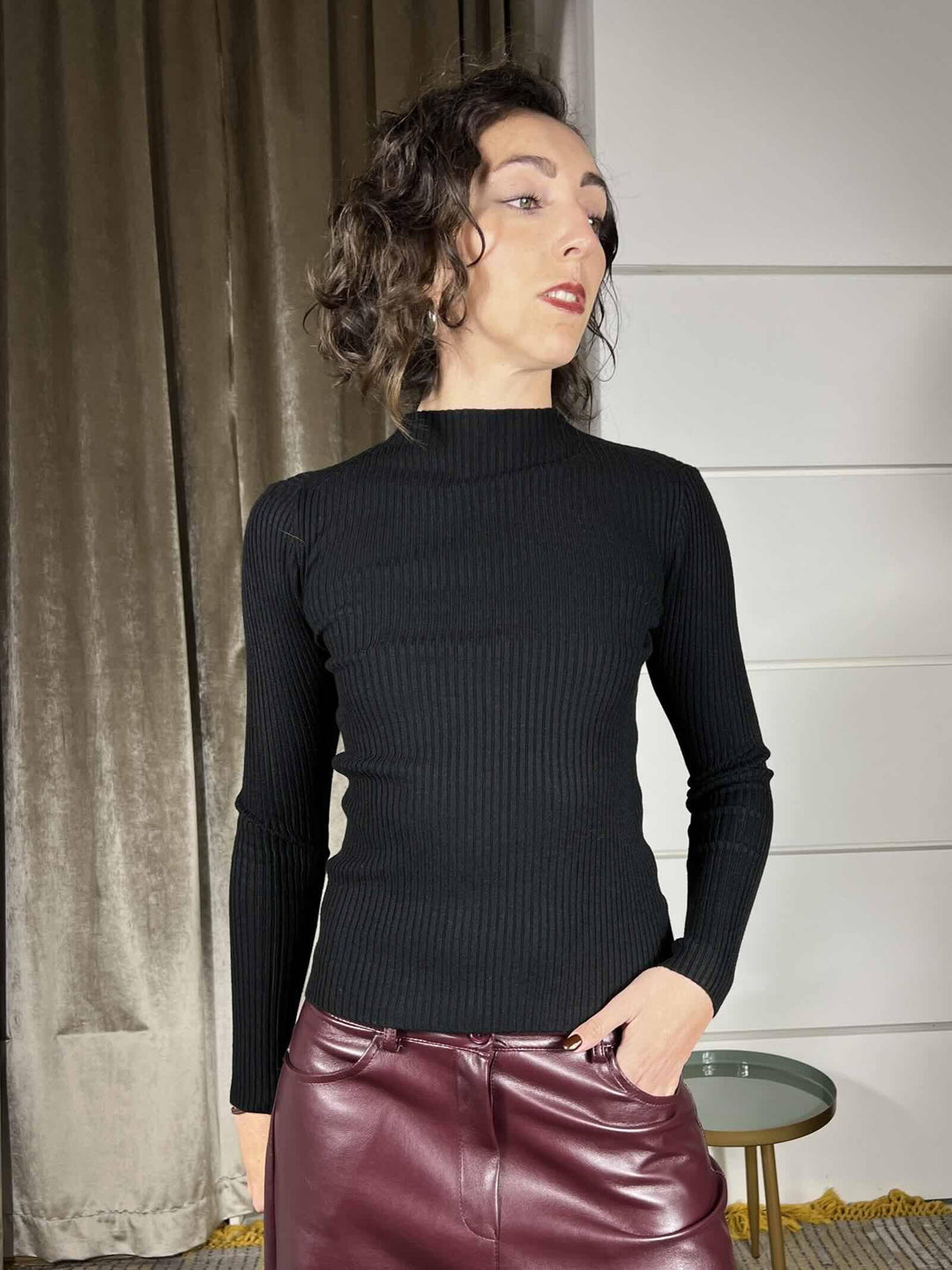 lupetto costina basico nero 250902NERO SUSY MIX