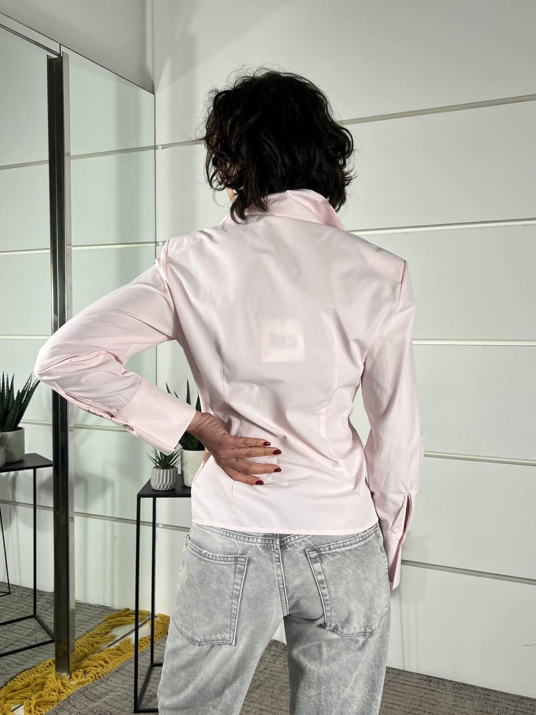 camicia con spallin e con  punte davanti rosa PE260083ROSA TENSIONE IN