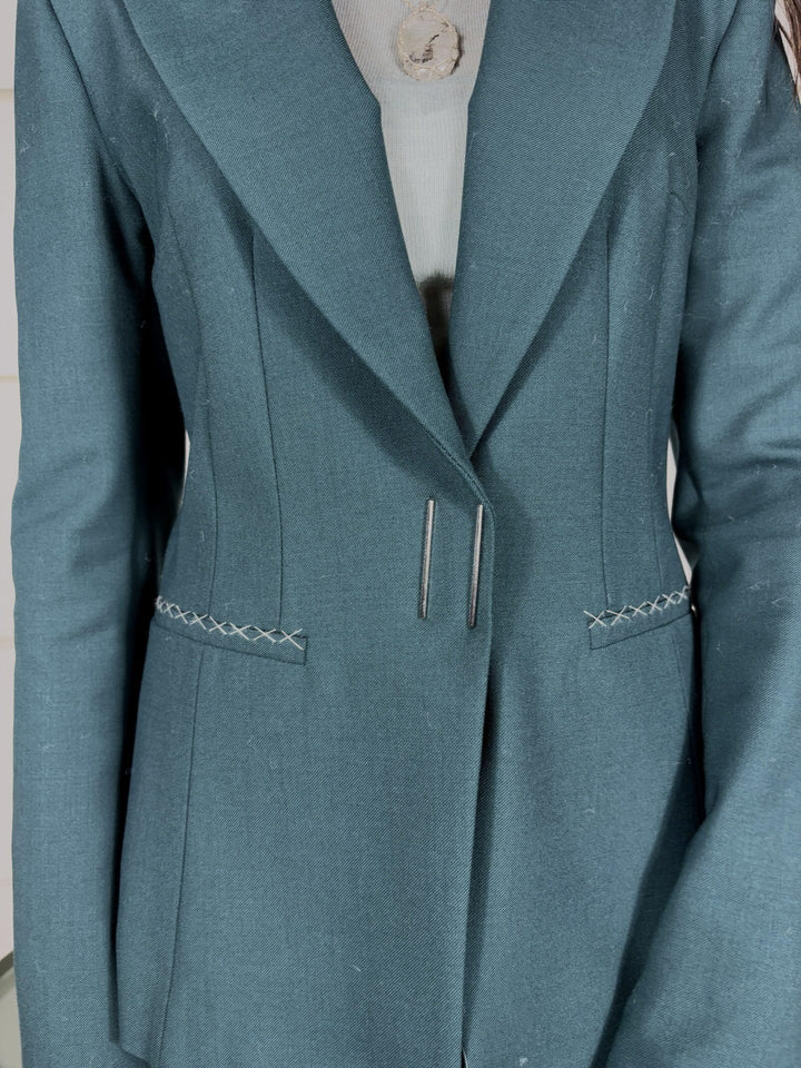 GIACCA UN BOTTONE VERDE 2S1537A475G619 PATRIZIA PEPE PREVIEW