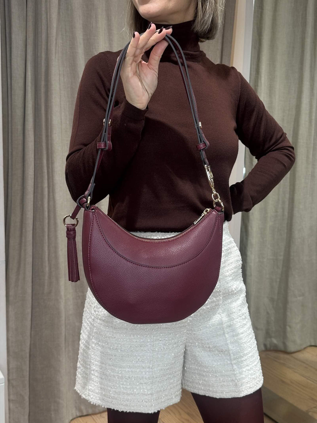 BORSA MEZZA LUNA ROSSA A SPALLA AF5251E005891726 LIU JO ACCESSORIES