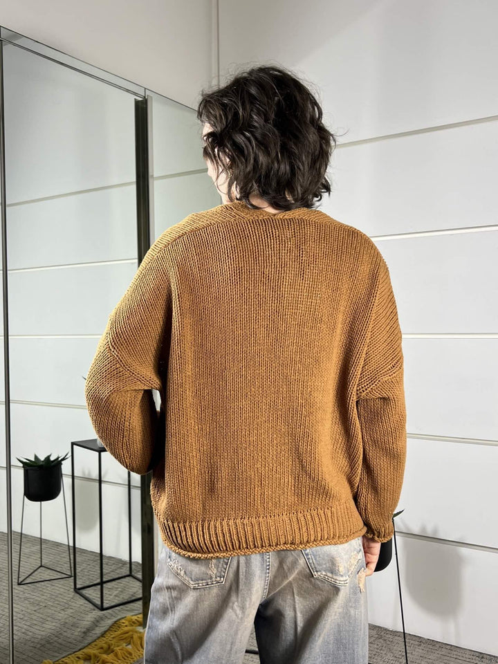 cardigan over scollo a v bruciato 3AB3015BRUCIATO VICOLO