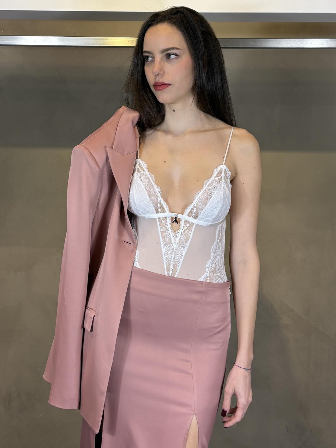 body bianco in pizzo 2I0143A602W146 PATRIZIA PEPE MAIN