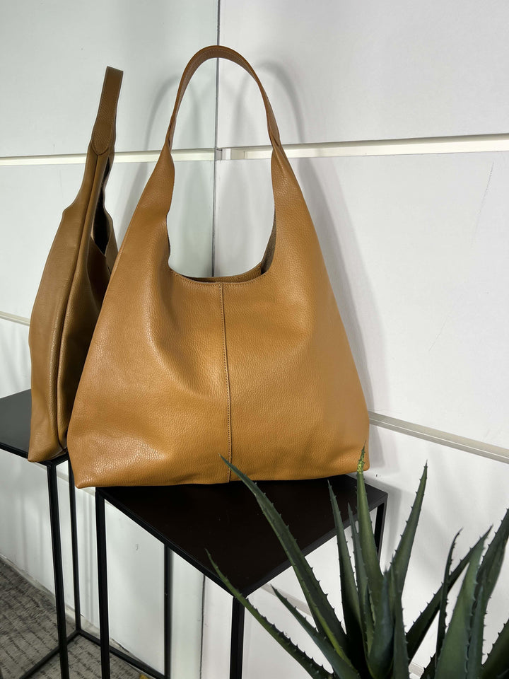 borsa in pelle a spalla cuoio DO-B0124CUOIO FEMME CAFE SELECTION
