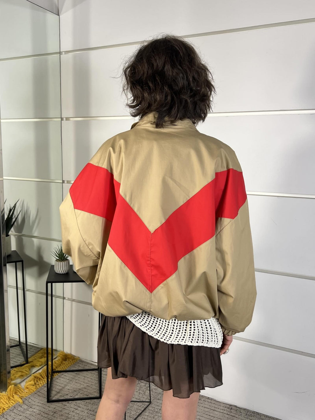 bomber bicolor cammello e rosso KVS-Q068CAMMELLO/ROSSO HAVE ONE