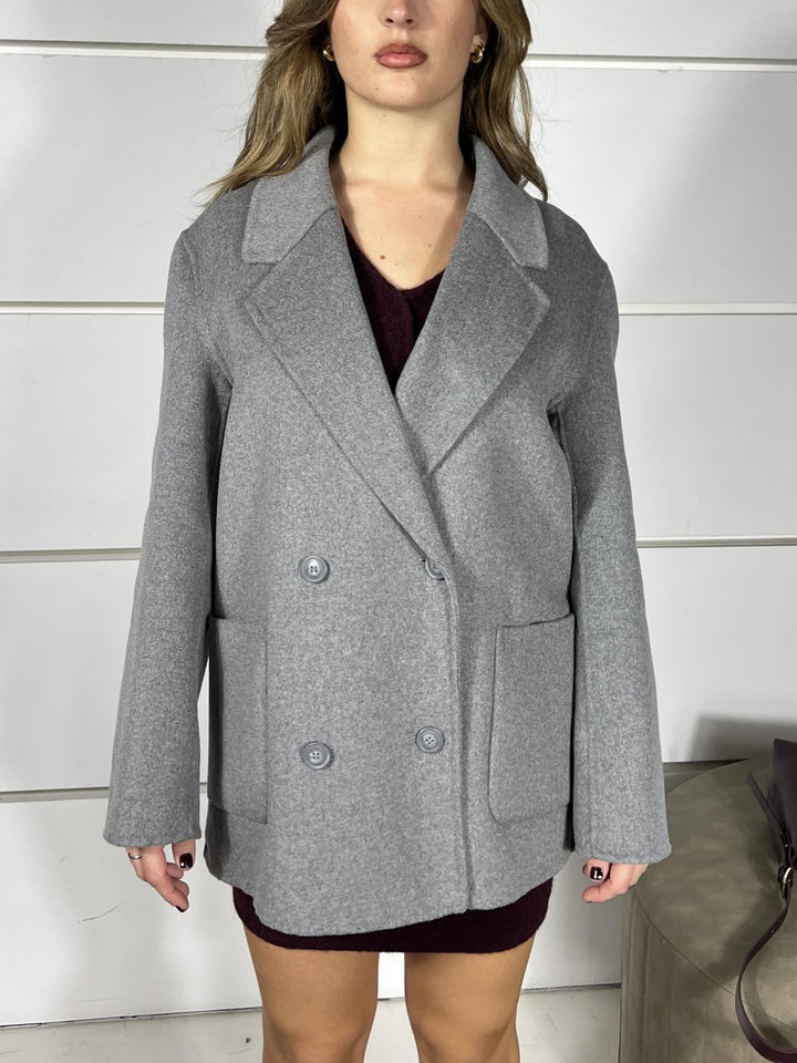 CAPPOTTO GRIGIO DOPPIOPETTO CP0562950 SEVENTY