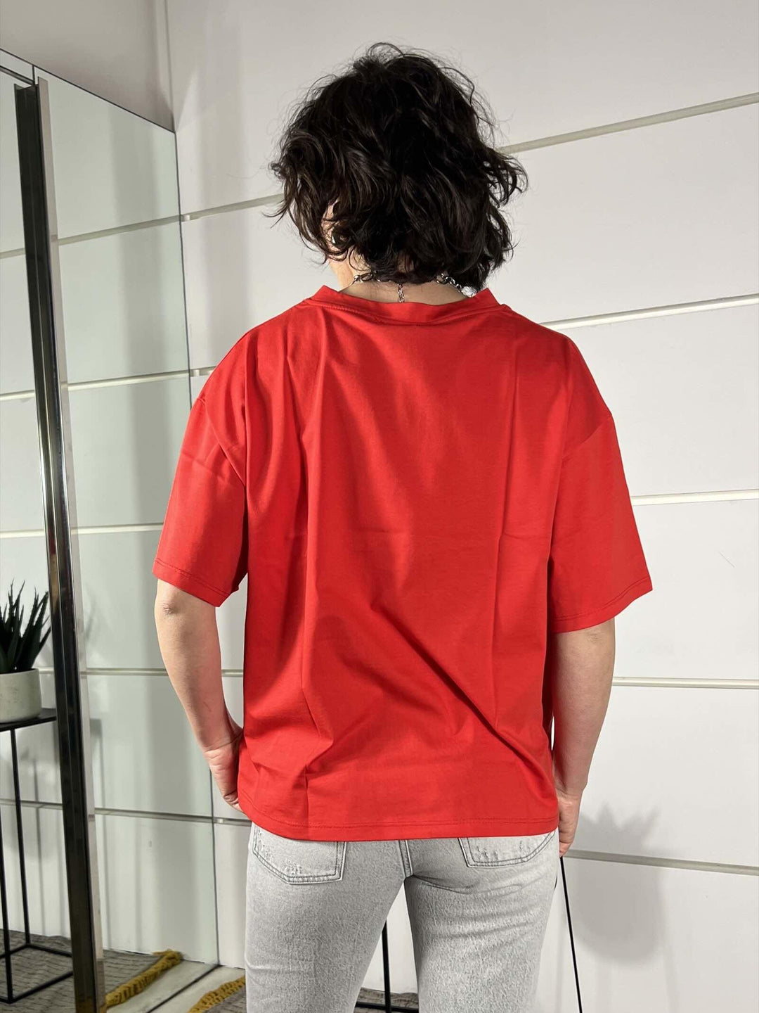 t.shirt over girocollo rossa 11935ROSSO SUSY MIX