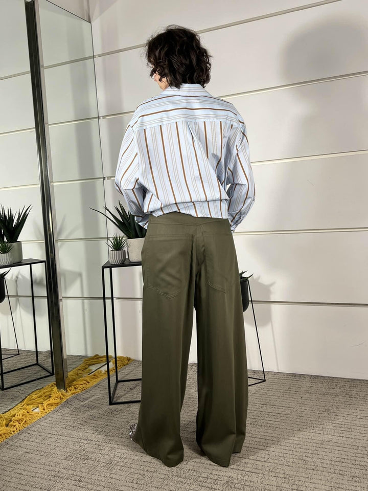 pantalone a palazzo army 1201PE26ARMY TENSIONE IN