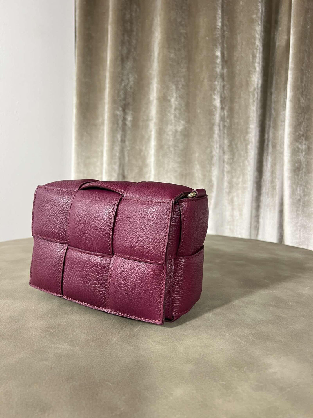 BORSA VINO A INTRECCIO IN PELLE CON TRACOLLA 264130VINO FEMME CAFE SELECTION