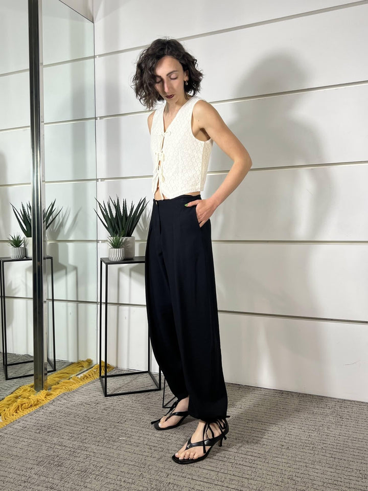 pantalone balloon nero WPA26SDNERO TWO WAY