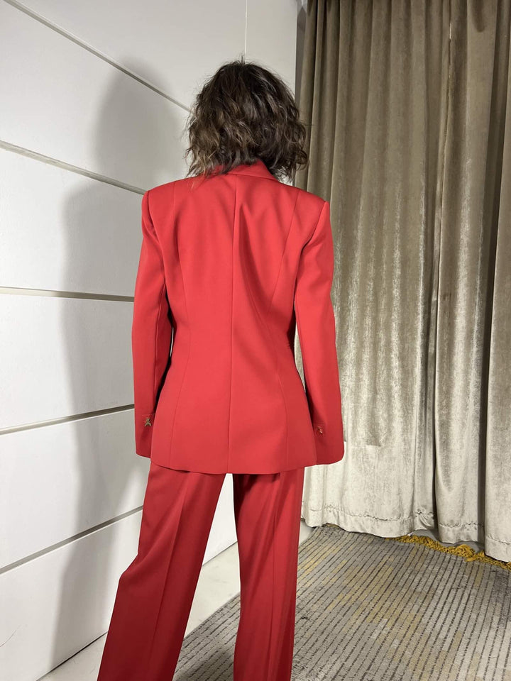 giacca femminile monopetto rossa 8S0565A6F5R862 PATRIZIA PEPE PREVIEW