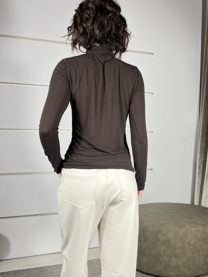 maglia dolcevita in cashmere 78%vi 9%pa 8%el 5%wm MJS-P181MORO HAVE ONE