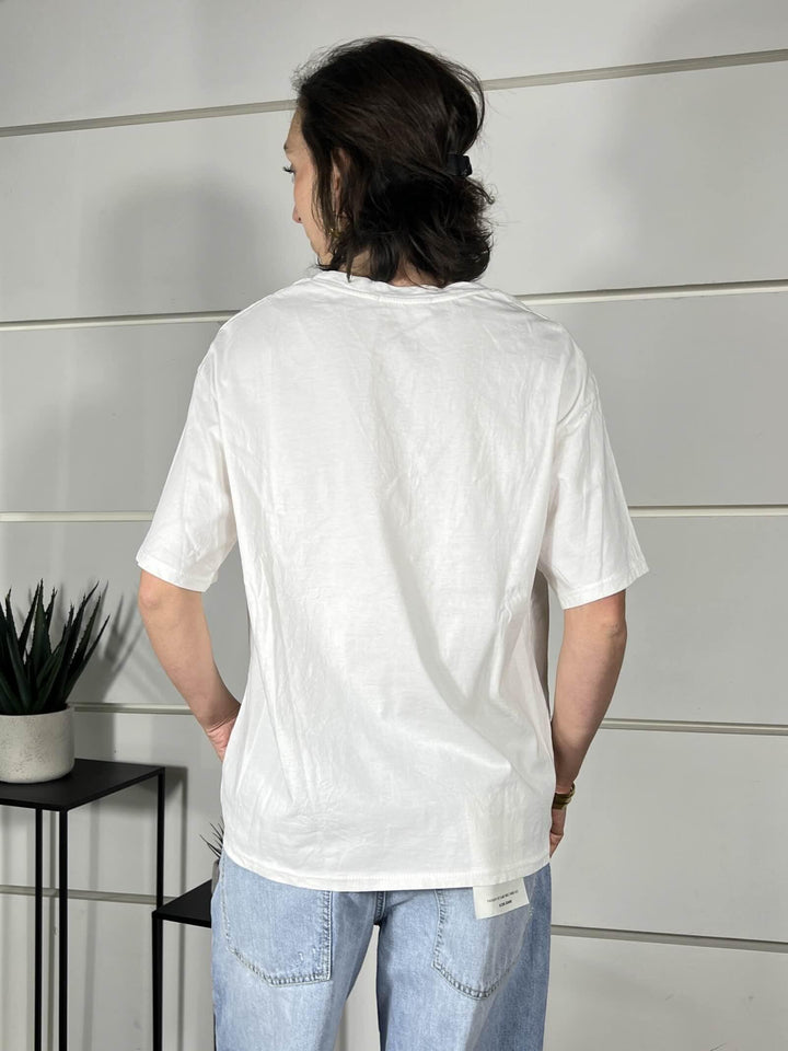 t-shirt con stampa ibiza bianca girocollo manica corta 690002IBIZA SPICY CAFE