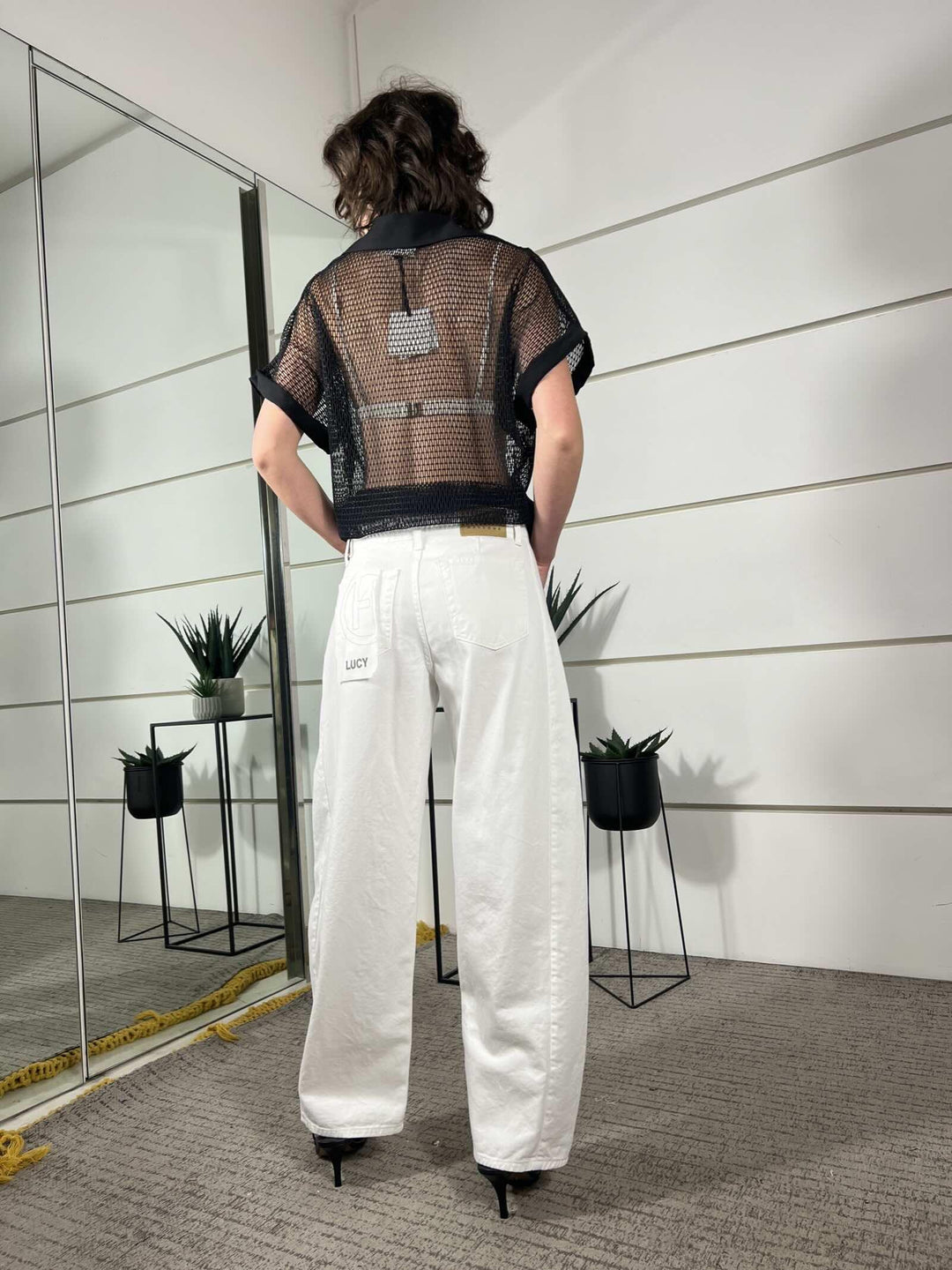 jeans lucy in cotone leggero barrel fit PLS-Q276BIANCO HAVE ONE