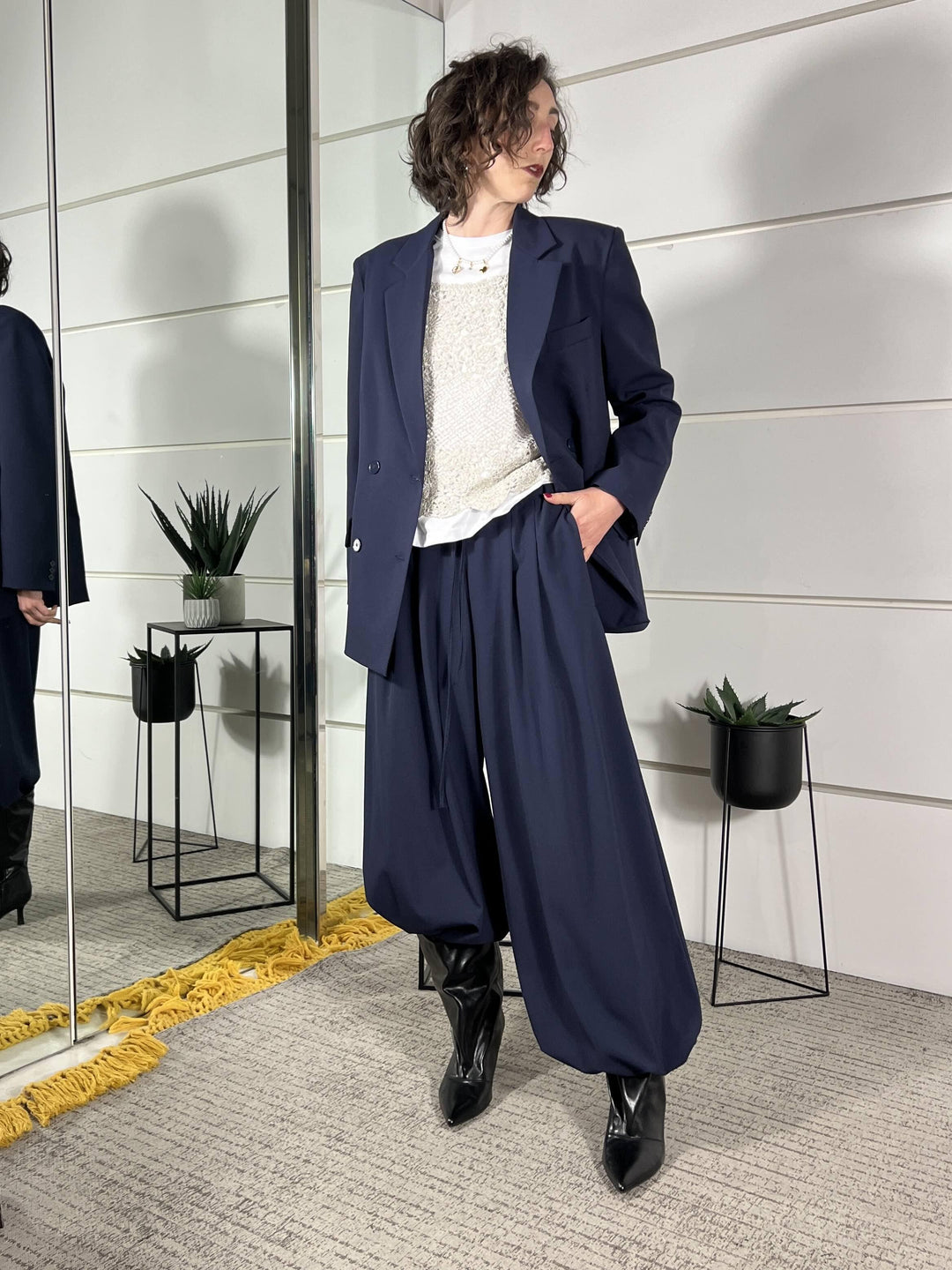 giacca over doppiopetto blu TAB1347BLU 89 VICOLO